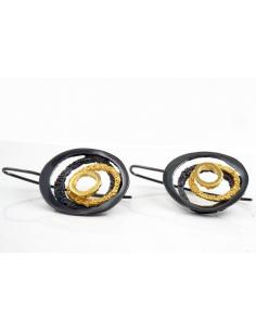 GoldenBlack Premium Large Aloha Earrings