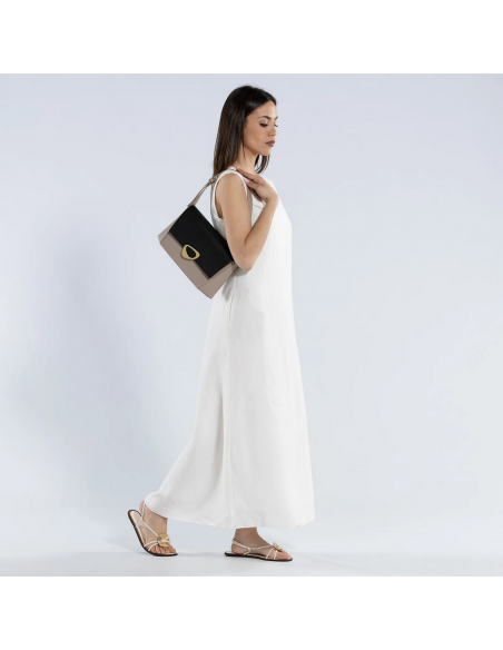 Calipso Medium Satchel Avana /Nero