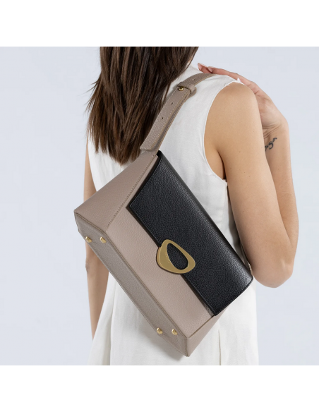 Calipso Medium Satchel Avana /Nero