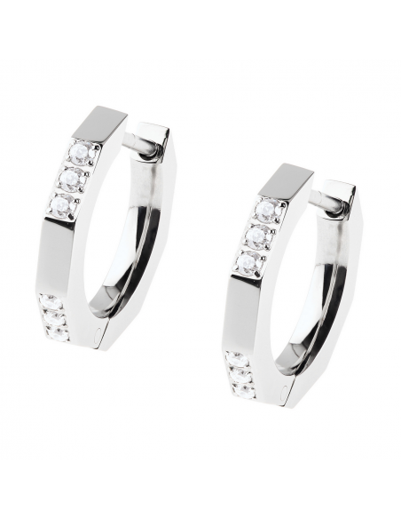 Steel hoops with zircons