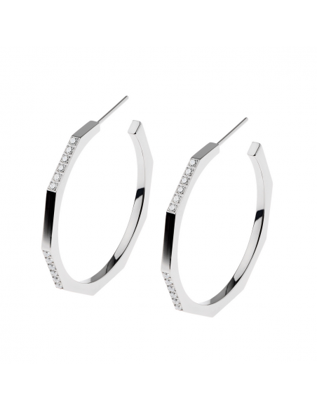 Steel hoops with zircons