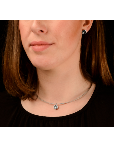 Black Circle Diamond Pendant