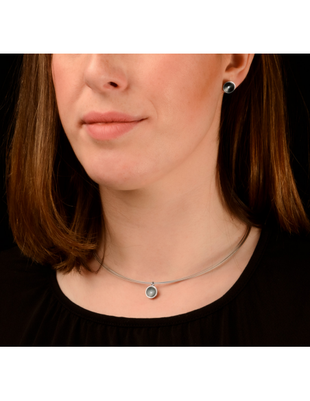 Colgante Circulo negro Diamante