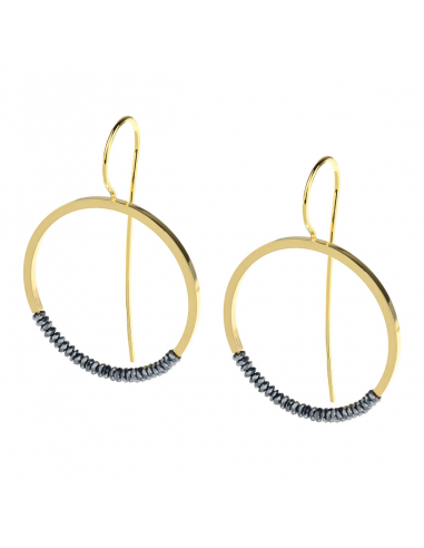 Pendientes Hematites largos