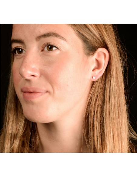 Pendientes cuadrados diamante