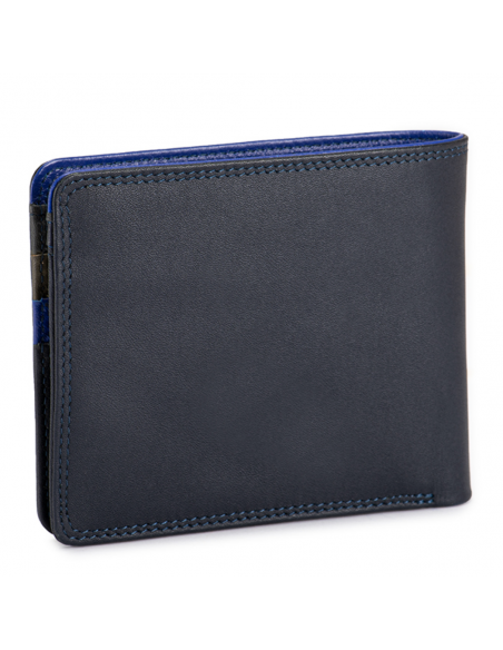 RFID Standard Men's Wallet with Coin Pocket Nappa Midnig