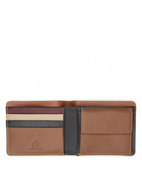 RFID Standard Men's Wallet with Coin Pocket Nappa Bosco