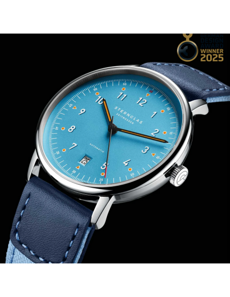Reloj STERNGLAS Lumatik Automatic Nylon Light Blue