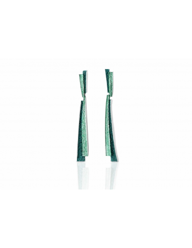 Earrings Troia emerald green 2 pieces