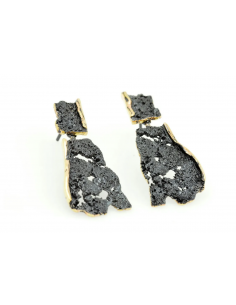 Earrings Intenzza Goldenblack 2 pieces