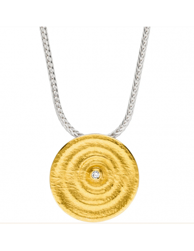 Colgante Plata, Oro y Diamante