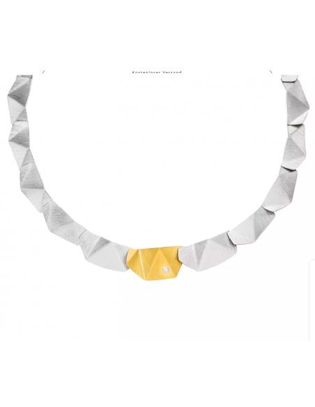 Collar Princess Diamante plata y oro