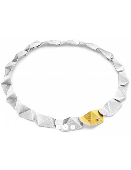 Collar Princess Diamante plata y oro