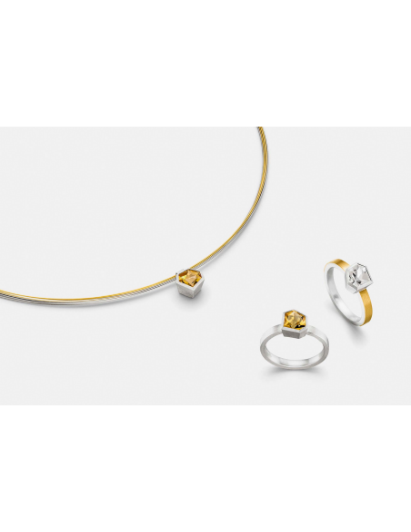 Anillo Citrino, plata