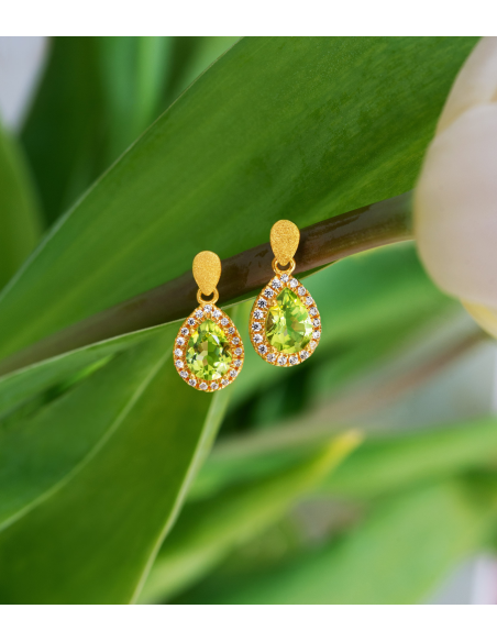 Pendientes "Antoinette" Peridot