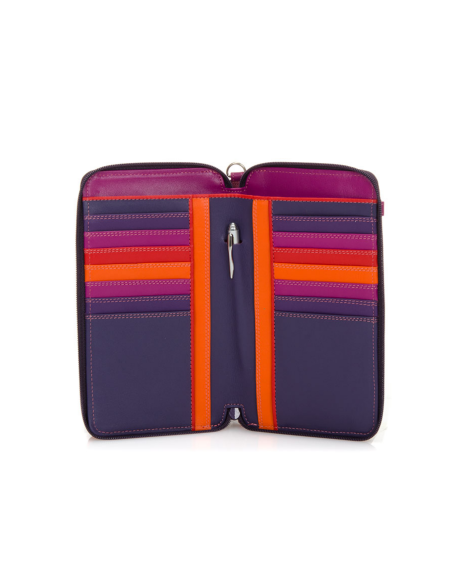 Zip Round Multi Purse with Shoulder Strap Sangria Multi