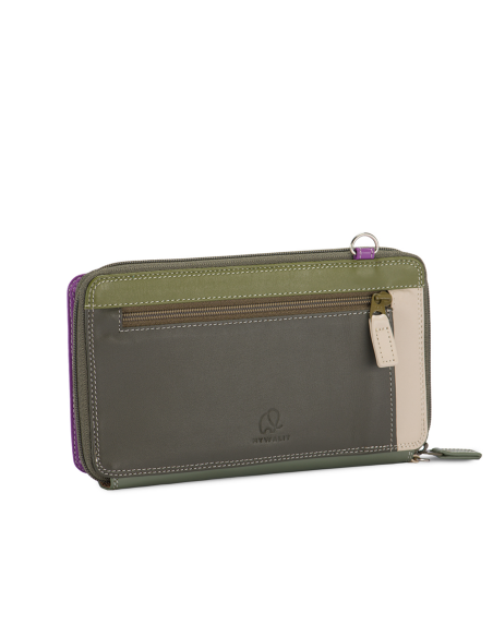 copy of Zip Round Multi Purse with Shoulder Strap Orchid