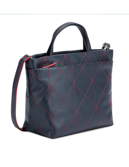 Bolso Pienza con asa azul y rojo