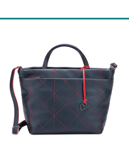 Bolso Pienza con asa azul y rojo