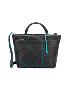 Bolso Pienza con asa Negro y Azul