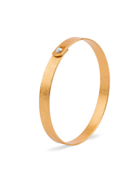 Pulsera Botón Dorada