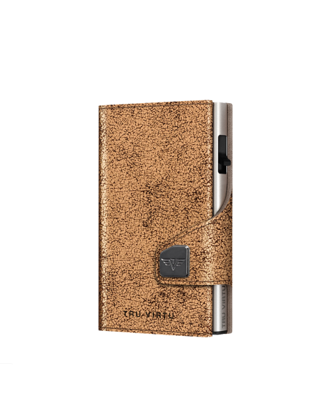 CLICK & SLIDE Glitter Goldbrown/Silver Purse