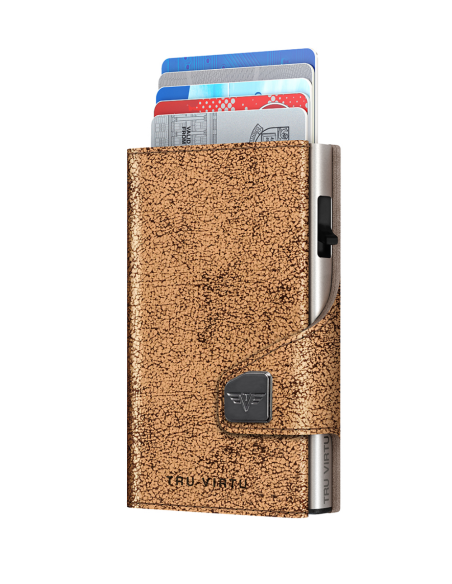 CLICK & SLIDE Glitter Goldbrown/Silver Purse