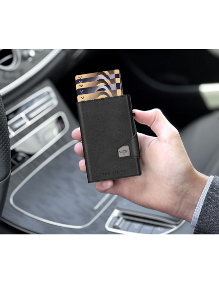 CLICK & SLIDE Nappa Black/Black Wallet