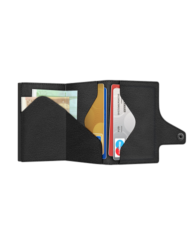 CLICK & SLIDE Nappa Black/Black Wallet