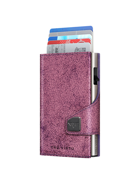 CLICK & SLIDE Glitter Blackberry/Silver Wallet