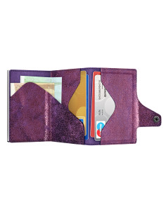 CLICK & SLIDE Glitter Blackberry/Silver Wallet 2