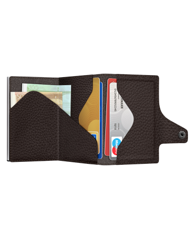 C&S Pebble Wallet Brown/Silver