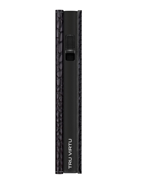 CLICK & SLIDE Sleek Wallet Croco Black/Black