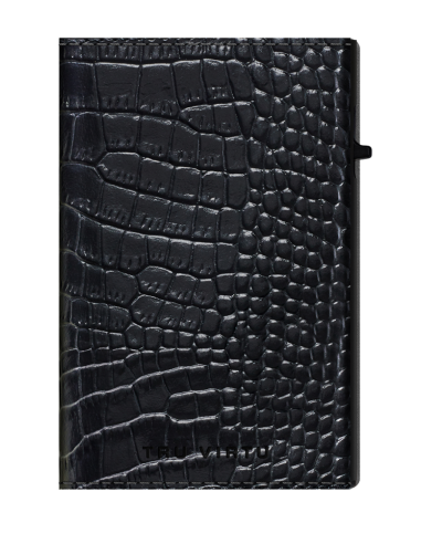 CLICK & SLIDE Sleek Wallet Croco...