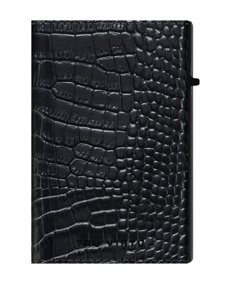 Monedero CLICK & SLIDE Sleek Croco Black/Black