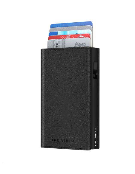 CLICK & SLIDE Sleek Nappa Black/Black Wallet