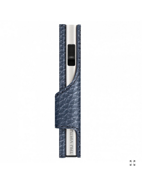 TRUE VIRTU Wallet CLICK&SLIDEPebble Navy Blue/Silver