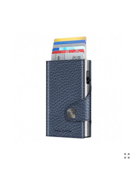 TRUE VIRTU Wallet CLICK&SLIDEPebble Navy Blue/Silver