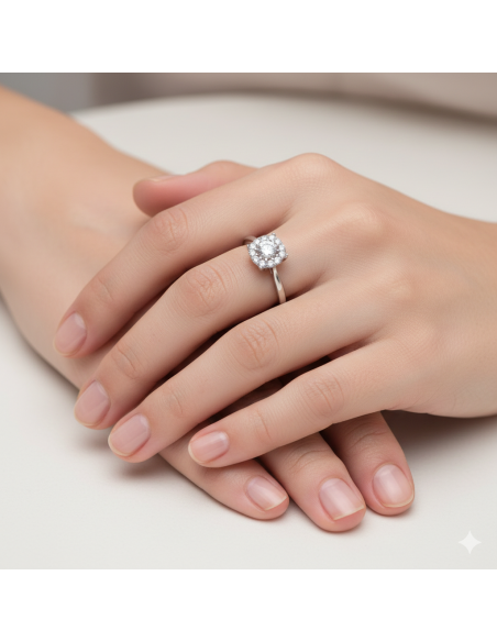 Anillo Solitario Pavé Candela