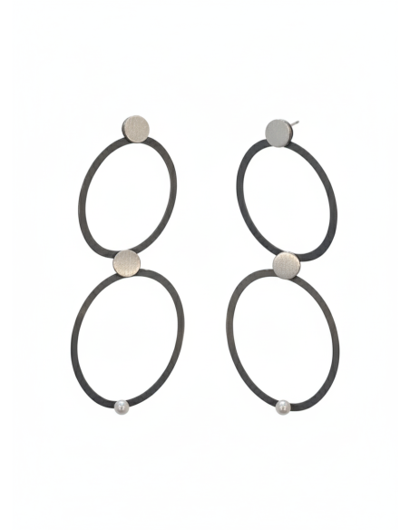 Pearl Circle Earrings