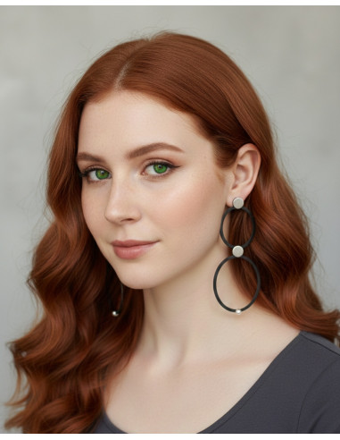 Pearl Circle Earrings