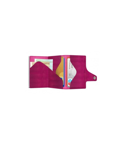 Monedero C&S Pebble Fuchsia/Silver