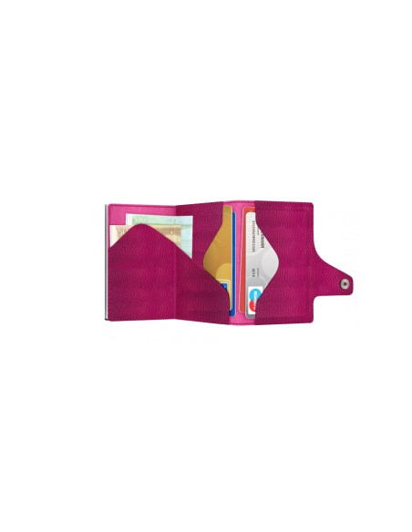 Monedero C&S Pebble Fuchsia/Silver