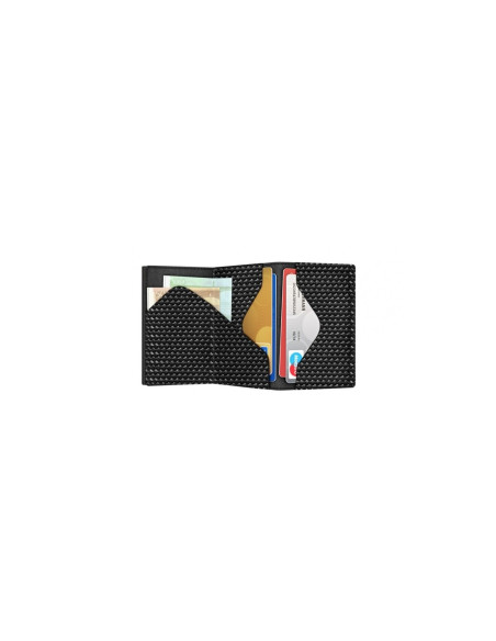 Click & Slide Wallet Sleek Diag. Carbon Black/Black