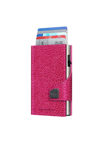 Click & Slide Wallet Sting Ray Fuchsia/Silver