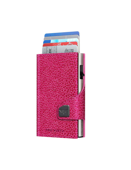 Click & Slide Wallet Sting Ray Fuchsia/Silver