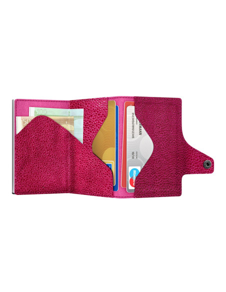 Click & Slide Wallet Sting Ray Fuchsia/Silver