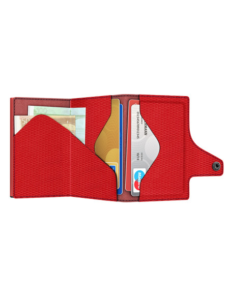 Wallet C&S Coin Pocket Rhombus Coral/Red