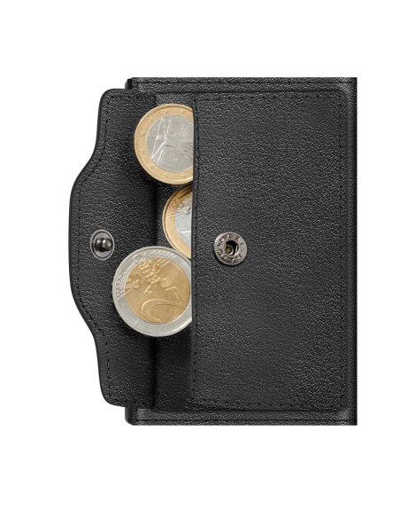 Wallet C&S Coin Pocket Nappa Black/Black