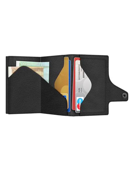 Wallet C&S Coin Pocket Nappa Black/Black